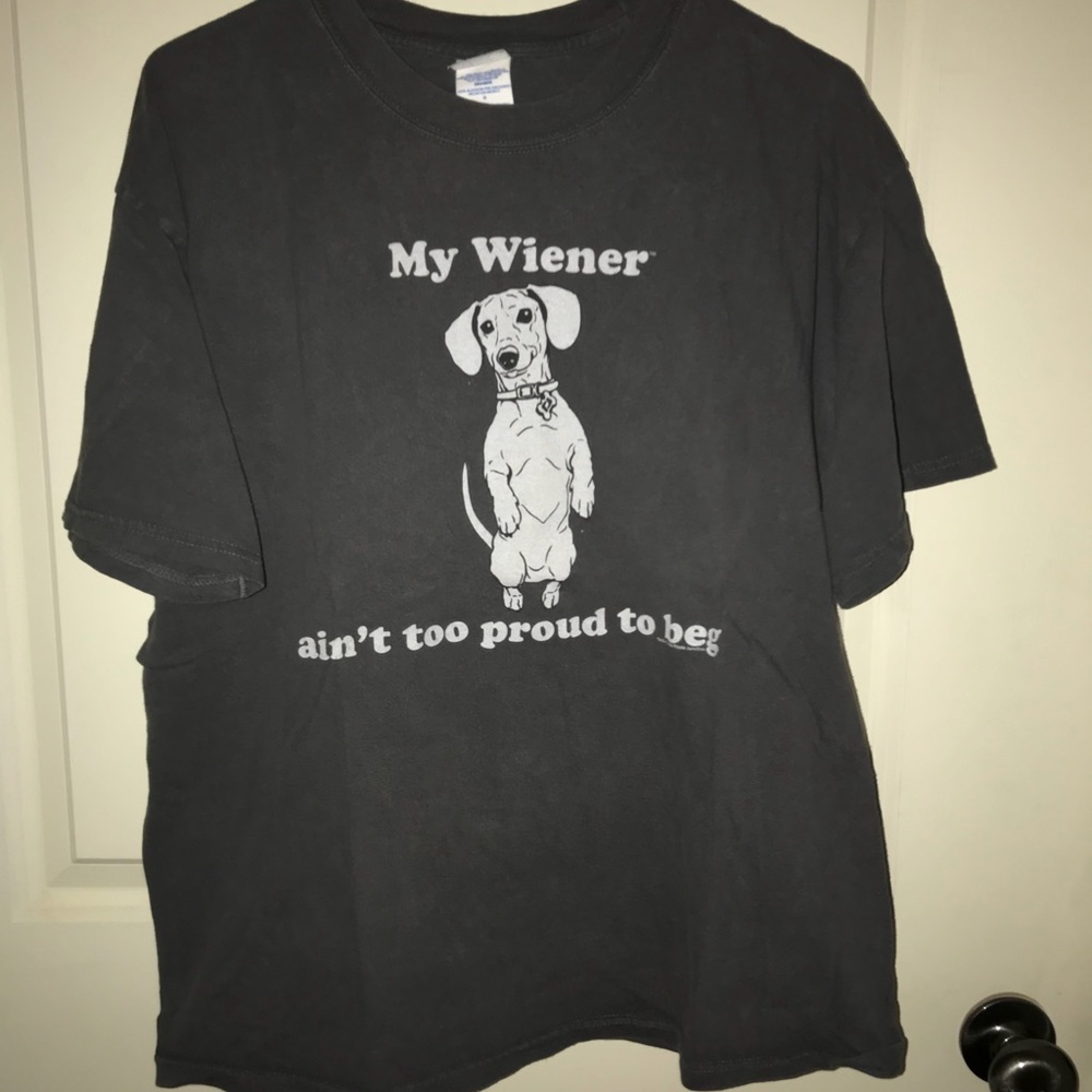 Men’s “My Wiener” Humor Tee L
